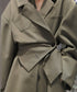 Asymmetric Belted Coat